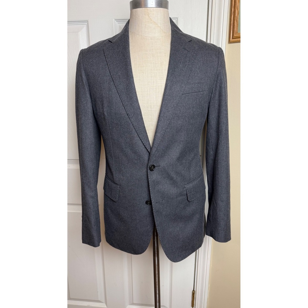 J.Crew Ludlow Slim Blazer 38R Mens Charcoal Grey British Moon Wool Suit Jacket‎